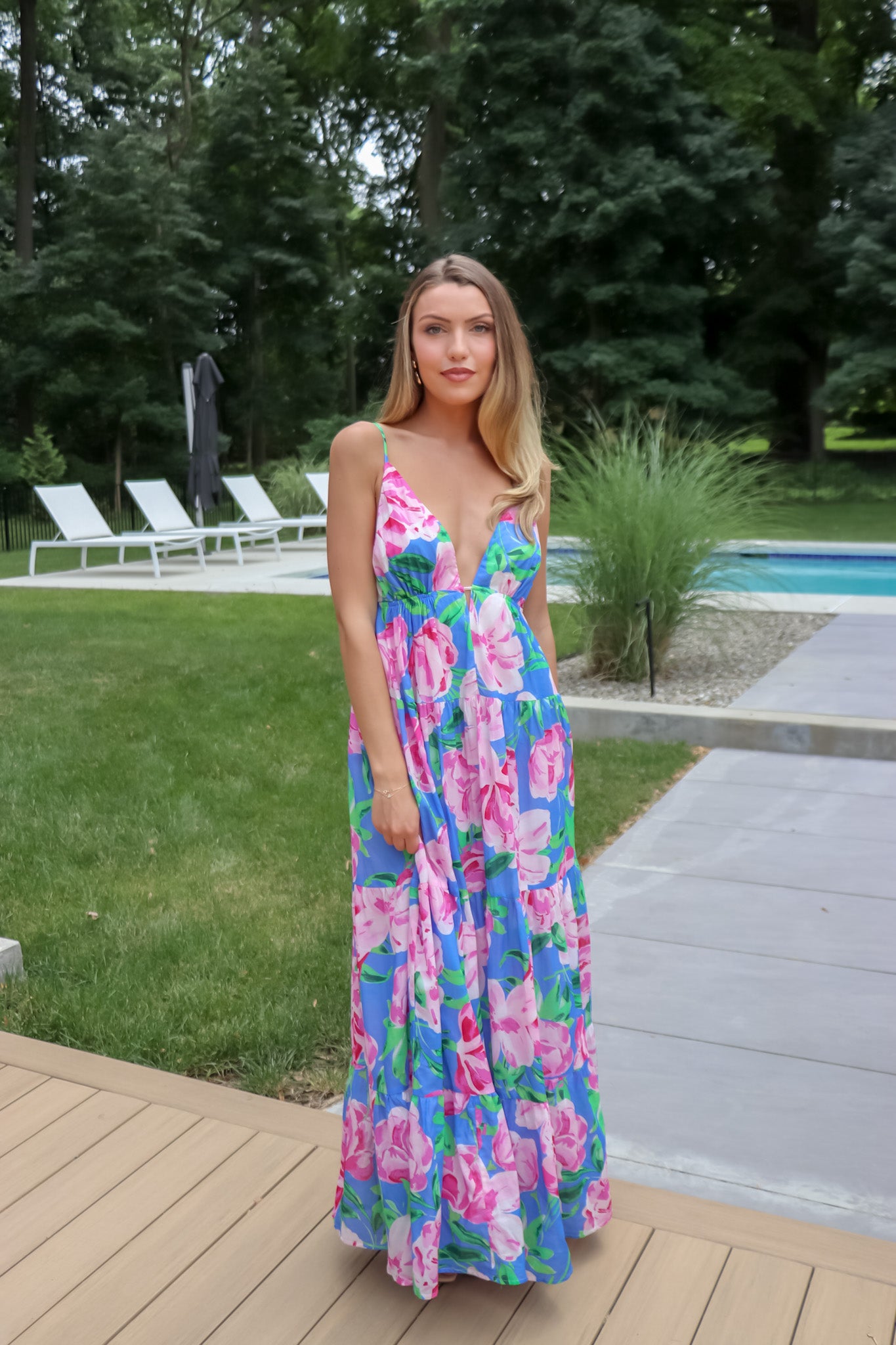 Tiered Floral Maxi Dress – Stile by Per Lei