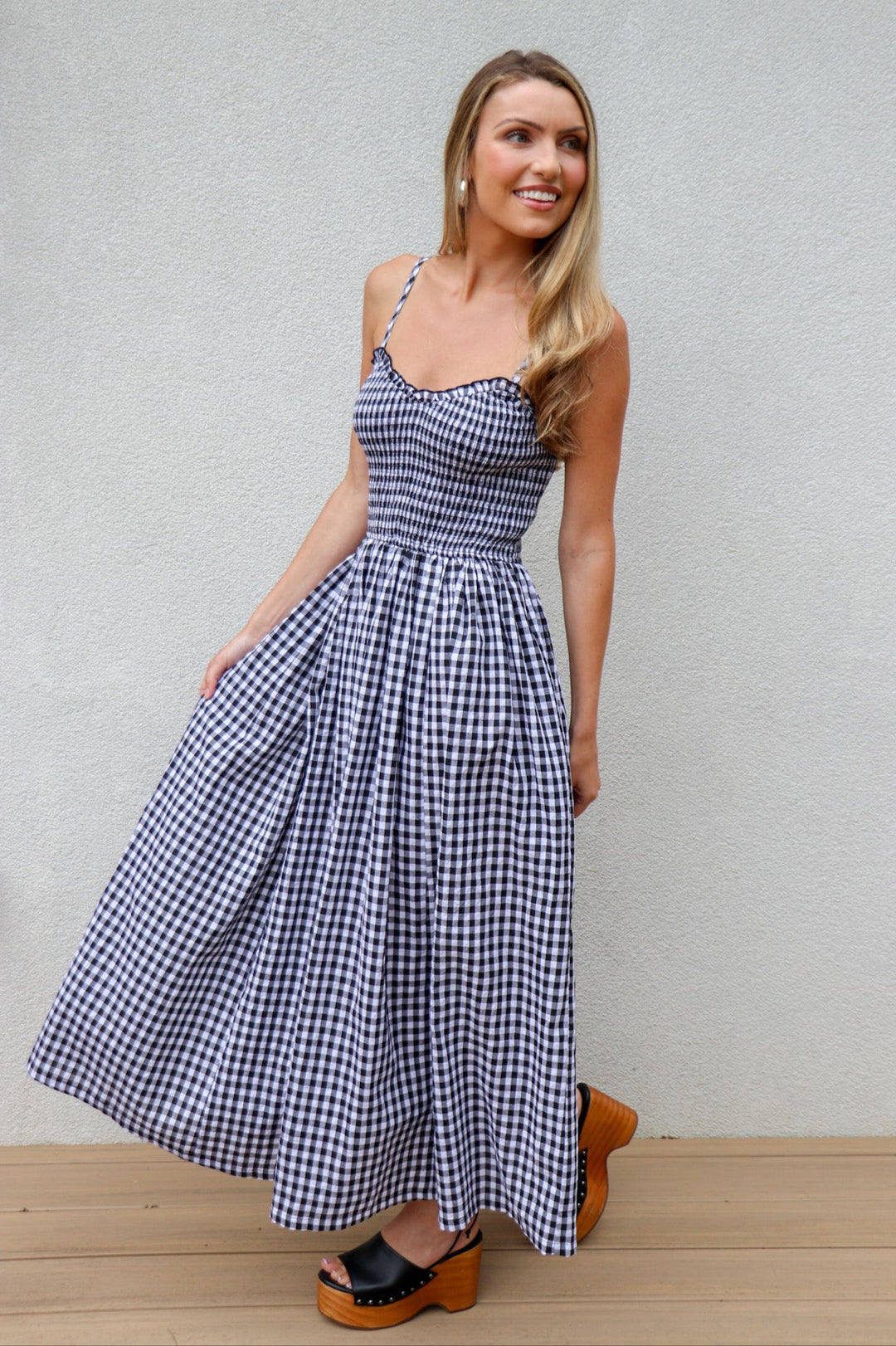 Gingham Midi Dress – Stile by Per Lei