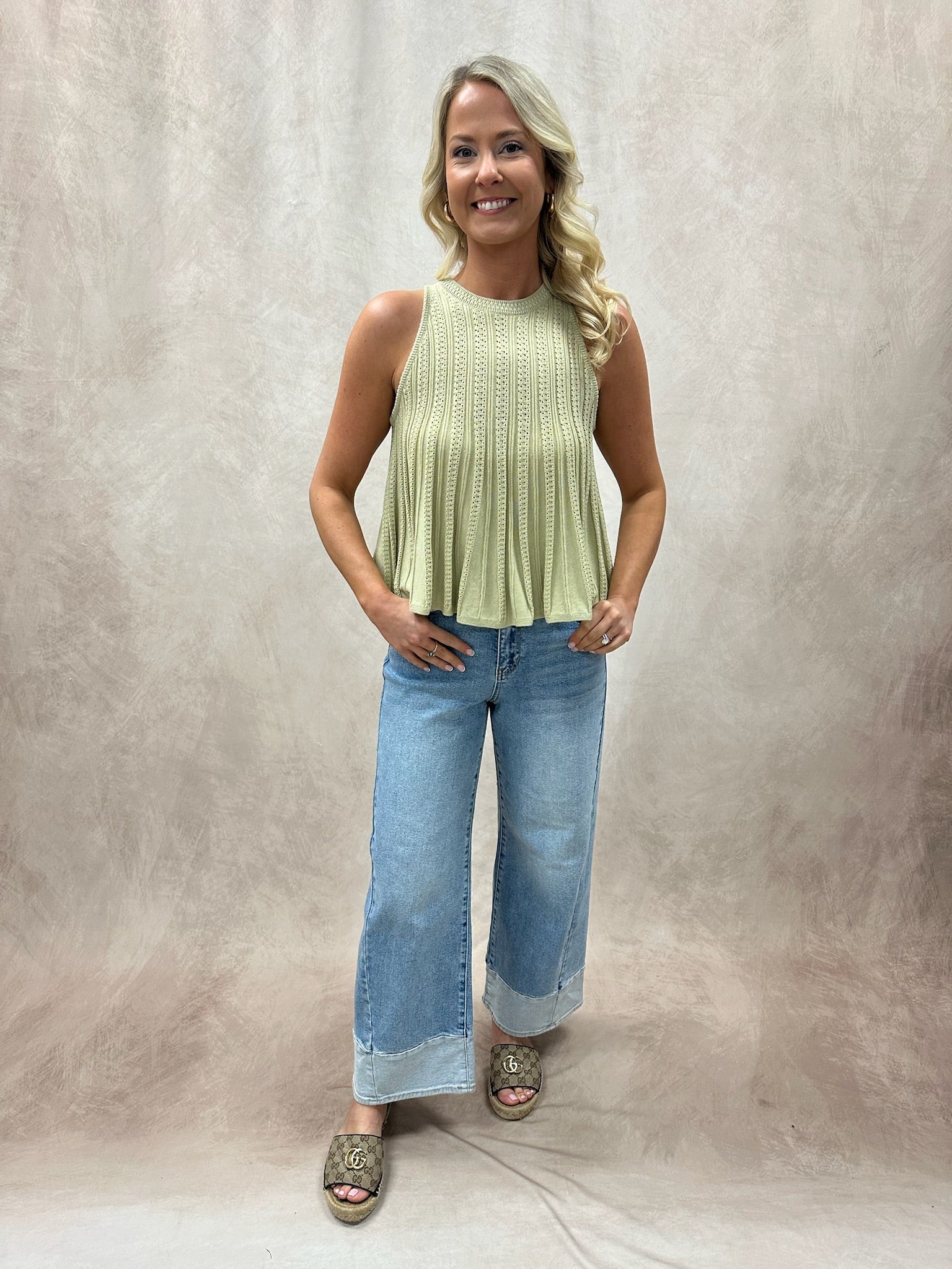 Pleated Knit Tank – Stile by Per Lei